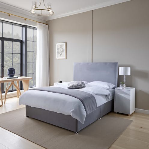 Rapyal Nairobi Grey Plush Velvet Bed Set