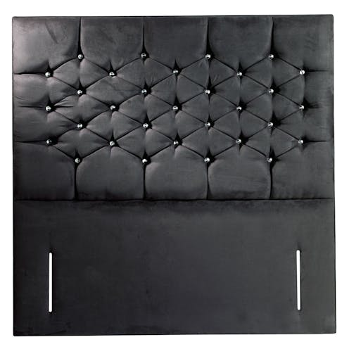 CBS Lxia Suede Black Floor Standing Headboard