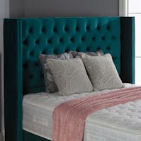 Hf4you Wingback Plush Velvet Floor Standing Headboard 54 Inch